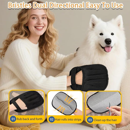 Pet Hair Remover Glove, Pet Hair Remover for Laundry, ReusableElectrostatic Dog Cat Hair Removal Gloves for Furniture