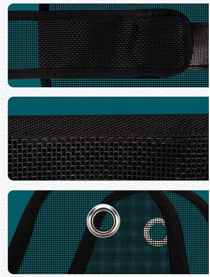 Cat Grooming Hammock, Anti-Scratching Mesh Bag, Dog and Cat Grooming Harness with S-Hook, Adorable Mesh Build, Puppy Kitten Home and Bathroom Tool for Ear Washing Combing Bathing