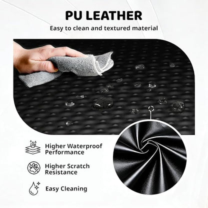 Dog Car Seat Cover for Back Seat Larger,Waterproof PU Leather Hard Bottom Car Seat Cover for Dogs,Non-slip Backseat Dog Cover with Upgraded Door Protection Flap,Dog Hammock for Full Size Truck 55×32in