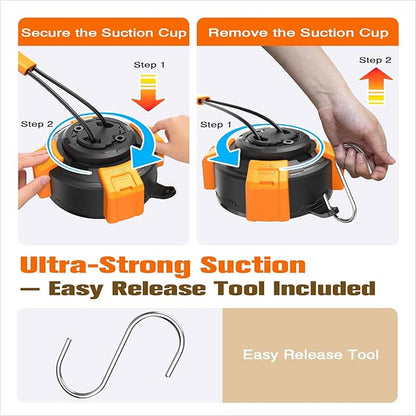 Interactive Dog Toys Upgraded Strong Tug-of-War Dog Toy Mentally Stimulating Toys for Dog Tug of War Dog Toy for Aggressive Chewers Durable Puppy Molar Chew Toy with Teeth Cleaning Dog （Black-orange）