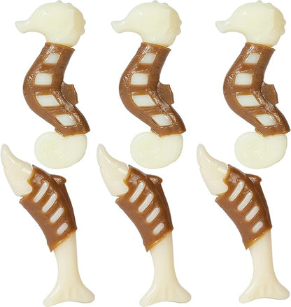 Dog Bones Chew Toys for Aggressive Chewers, 6 Pack Real Beef Flavor,Indestructible Dog Teething Chew Toys for Medium/Small Puppies Breed,Tough Pet Toy with Durable Nylon