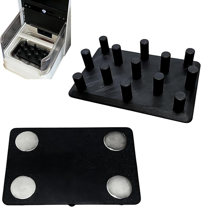 Magnetic Slow Feed Bowl Insert Compatible with Petlibro RFID Feeder, 13-Pillar Anti-Choking Design for Controlled Eating, Sloped Non-Jamming Base for Cats and Dogs (Black)