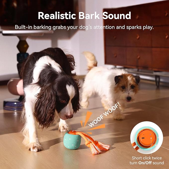 Smart Interactive Dog Toy, Wicked Ball Rolly, Automatic Moving, Bouncing, Rotating, E-TPU Material, Active Rolling Interactive Dog Ball for Medium and Large Dogs
