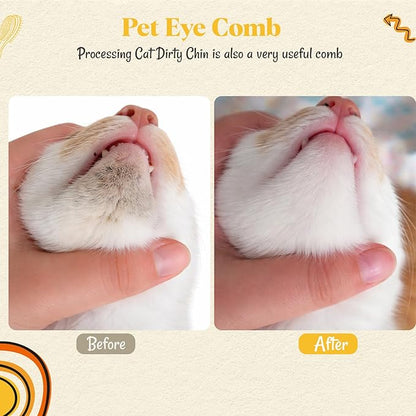 Pet Eye Comb Bulk Stainless Steel Facial Comb for Dogs Cats Gentle Tear Stain Remover Cat Grooming Kit