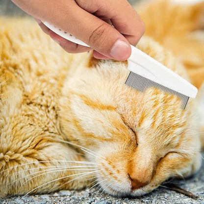 Pet Hair Comb, 2025 New Multifunctional Pet Grooming Brush Pet Hair Comb Tear Stain Removal, Fine-Tooth Stainless Grooming Massage Comb Stainless for Small Dogs Puppies