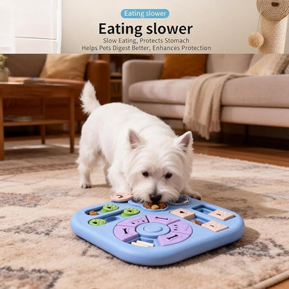 Interactive Cat Puzzle Toy & Treat Dispenser - Maze Slow Feeder for Small, Medium & Large Cats, Enrichment Toy for IQ Training, Reduces Bloating & Prevents Gulping (Light Pink)