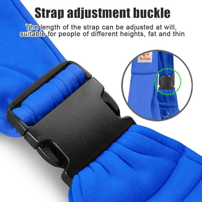 Tomkas Small Dog Cat Sling Carrier Puppy Purse Travel Wrap Soft Crossbody Pet Bag (Royal Blue, M - Zip Pocket & Adjust Strap)