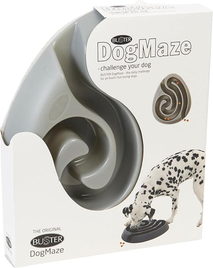 Kruuse Buster DogMaze Grey Bowl – Non-Toxic Interactive Slow Feeder for Better Digestion & Energy