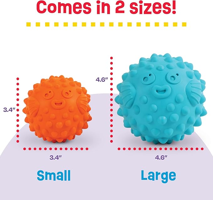 Brightkins Tough & Tumble Treats Dispenser Large Pufferfish - Interactive Dog Puzzle Toy for All Breeds, Enrichment Gifts for Puppies