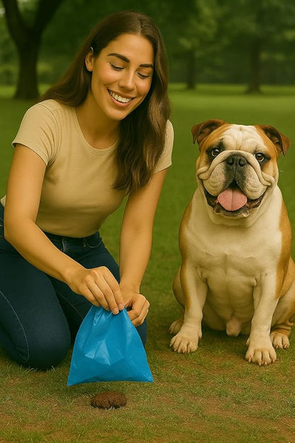 EZ Pick Up - 1000 Count Pet Dog Waste Bags, with Dispenser, Blue 9"x12", 50 Rolls, 1000 Poop Bags
