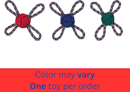 Bow Wow Woven Rope Dog Toys – Durable Chew & Tug Toys for Medium & Large Dogs – Gentle on Teeth – Assorted Shapes & Weaves – Dental Flossing Action – Heavy Duty Interactive Play