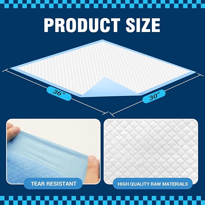 Dog Pads 100 Pack 30"x35", Dog Pads Extra Large for Pets, Disposable Large Pee Pads for Doggy & Puppy Training Pads, Piddle Pads for Indoor, Outdoor Use