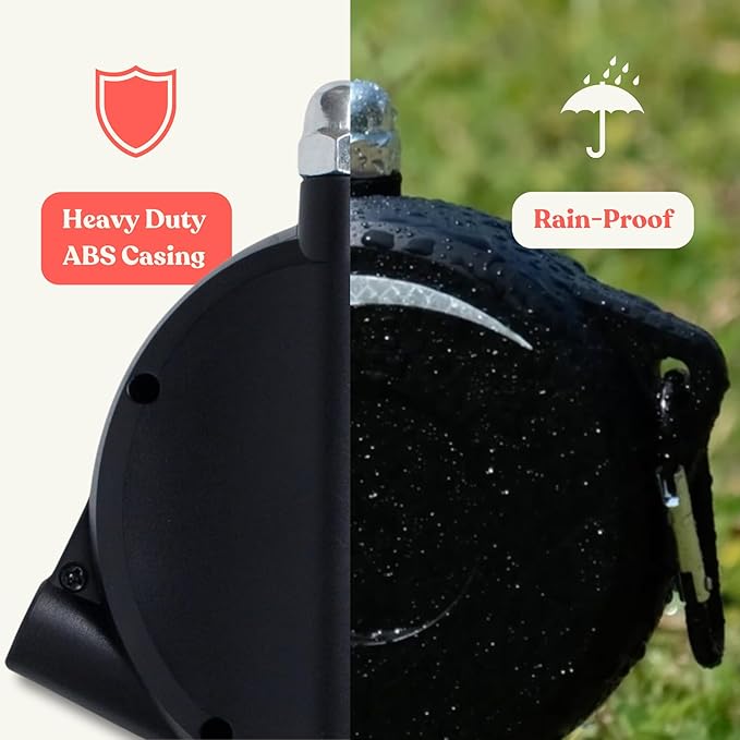 Heavy-Duty Retractable Dog Tie Out Cable: The Ultimate Dog Line for Outside – Super Strong Tie Out Retractable Cable for Dogs.