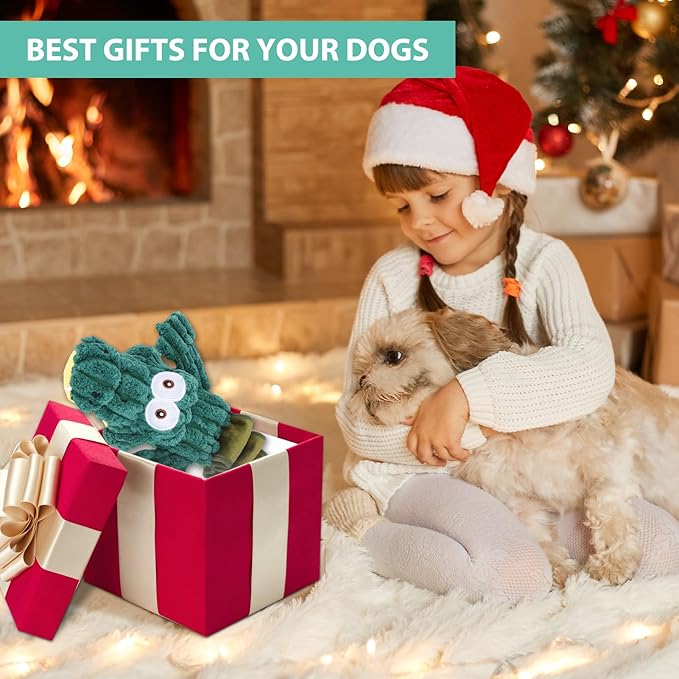Squeaky Dog Toys for Large Dogs, Cute Puppy Toys, Plush Stuffed Pet Dog Toys with Crinkle Paper, Interactive Tug of War Dog Toys to Keep Them Busy for Small Medium Big Dogs