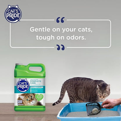 Cat's Pride Premium Lightweight Clumping Litter: Complete Care - Up to 10 Days of Powerful Odor Control - Hypoallergenic - Multi-Cat, Unscented, 10 Pounds (Pack of 2)