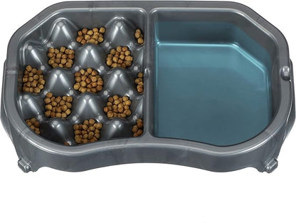 Neater Pet Brands Neater Slow Feeder Dog Bowls, Slows Down Fast Eating to Prevent Vomiting, Overeating, & Bloat, Dog Slow Feeder Bowl with Wide, Non-Slip Base, Holds 2.5 Cups Food and 8.5 Cups Water