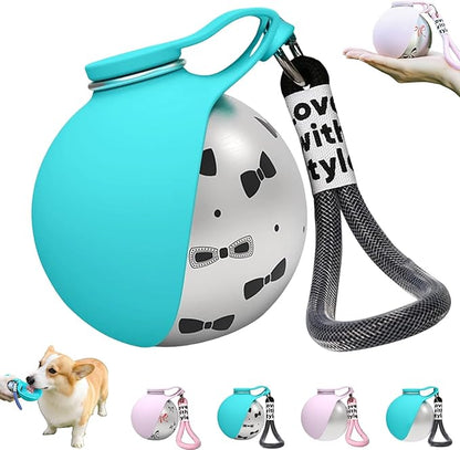 2 in 1 Portable Dog Water Bottle for Small Pet, Travel Foldable Bowl Dispenser, Outdoor Walking Collapsible Feeder, Leak-Proof Silicone Puppy Drinking Tumbler 285ml Gear Supplies