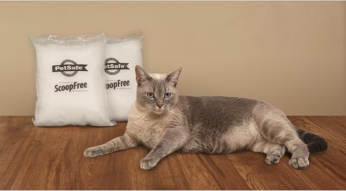 PetSafe ScoopFree Premium Crystal Cat Litter - Outperforms Clay Litter - Refill Packs - Reusable Tray Compatible - Fragrance Free - 4.3 lb Bags - 2 Pack