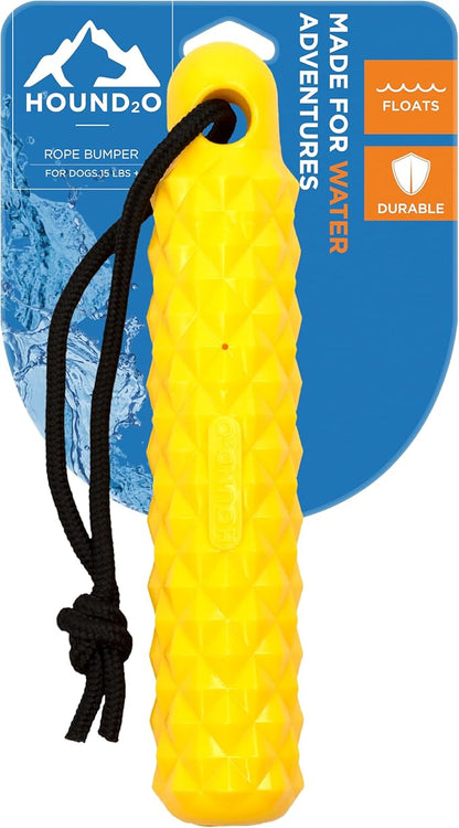 Dog Toys | Rope Bumper Floating Toy for Dogs | Yellow Outdoor Toy - Easy to Clean and Made from Non Toxic Materials