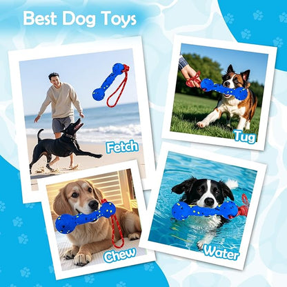 BABORUI Floating Dog Pool Toy – Durable E-TPU Dog Water Toy for Fetch & Chew, Bright Floating Dogs Toys for Pool, Beach & Outdoor Play – Dogs Beach Essentials (Blue Stick)
