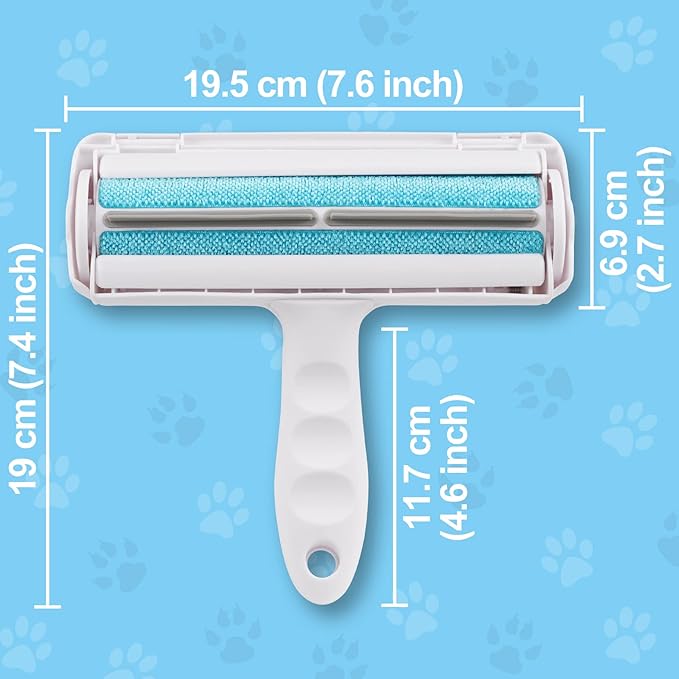 CHORHA Pet Hair Remover Roller - Reusable Dog and Cat Hair Remover for Laundry Dog Hair Remover Tool - Lint Roller for Furniture, Couch, Carpet, Car Seat Blue