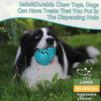 Dragon Egg Dog Toy for Aggressive Chewers Large Breeds, Indestructible Dog Toys Tough Dog Toys for Medium Large Dogs, Puppy Toys 900 Lbs Pull Tension Blue