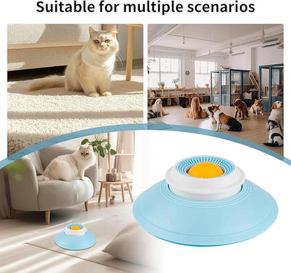 Dog Cat Lick Sphere Slow Feeder for Liquid Food & Peanut Butter,Interactive Licksphere for Dogs Anxiety Relief,Non-Slip Licking Bowl Enrichment Toys to Healthy Diet Food Container for Dog Cats(Yellow)