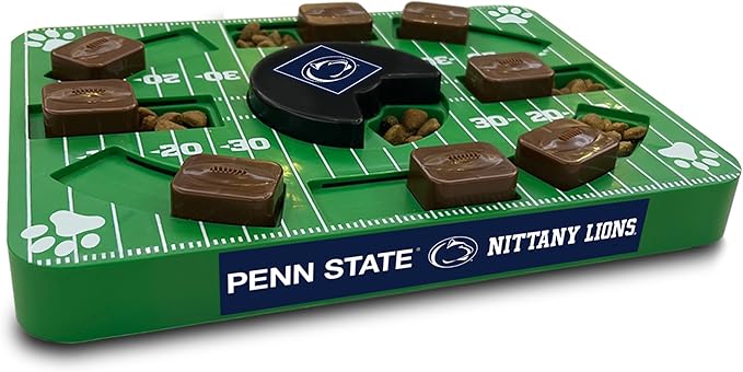 NCAA Puzzle Toy Slow Feeder, Puzzle Treat Dog Toy, Interactive Dog Treat Toy, Dog Puzzle Feeding Slow Toy (Penn State Nittany Lions)