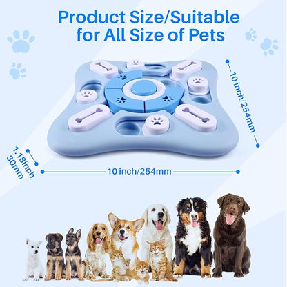 Interactive Dog Puzzle Toys for Large Medium Small Smart Dogs, Squeaky Dog Enrichment Toys Mentally Stimulation Toys for Training, Dog Treat Chew Toy Gifts for Puppy&Cats