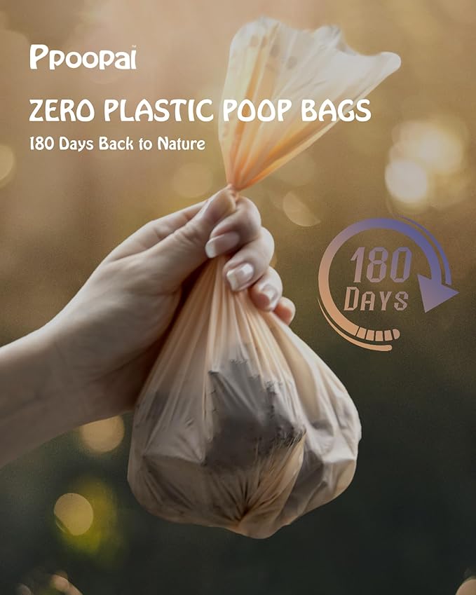 Dog Poop Bags 300 Count, 30 Refill Rolls, Leak Proof Dog Waste Bags - Extra Thick 18 Micron, 14 Inch Long Easy Tie, Light Orange Scent, Strong Star-Sealed Bottom for Walking, Yard & Travel