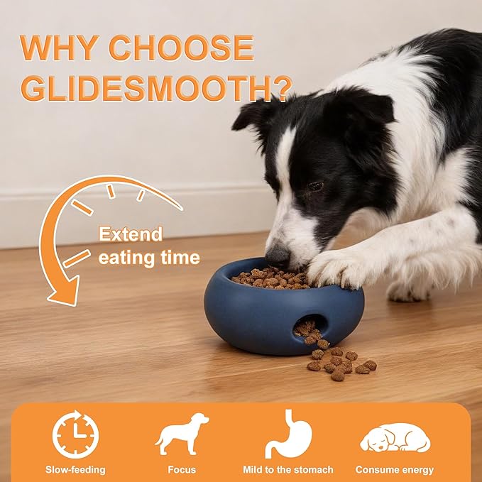 Dog Enrichment Toys, Durable Silicone, Interactive Engagement Slow Feeder Dog Bowls, Blue