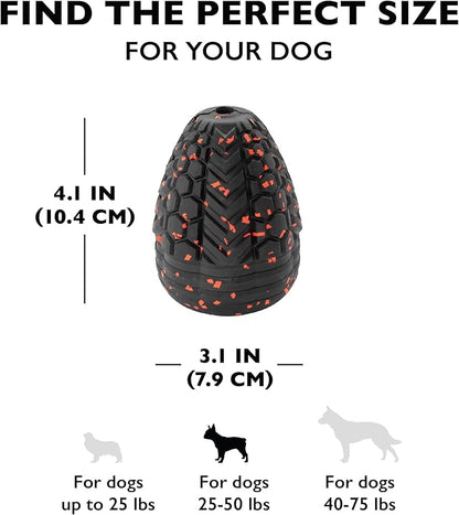 Chew King Supreme Durable Rubber Dog Toy for Aggressive Chewers, Treat-Dispensing Heavy-Duty Chew Toy with Safety Air Vent, Interactive Dog Toy for Training & Enrichment, Large 4.1" x 3.1"