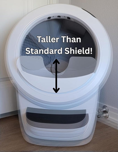 Max Shield for Litter-Robot 4 : Anti-Flicking, One-Piece Design (Black Max Shield)