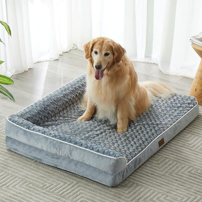 BFPETHOME Orthopedic Dog Beds for Large Dogs-Waterproof Sofa Dog Bed with Removable Washable Cover, Big Pet Bed with Waterproof Lining and Nonskid Bottom,Pet Bed for Large Dogs (Pack of 2)