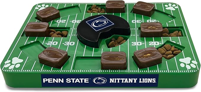 NCAA Puzzle Toy Slow Feeder, Puzzle Treat Dog Toy, Interactive Dog Treat Toy, Dog Puzzle Feeding Slow Toy (Penn State Nittany Lions)