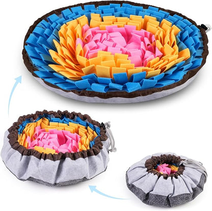 Snuffle Mat for Dogs Cats, Interactive Pet Non Slip Sniff Mat for Slow Eating Cognitive Puzzle Feeder for Enrichment Mental Stimulation Toys Keeping Boredom Away