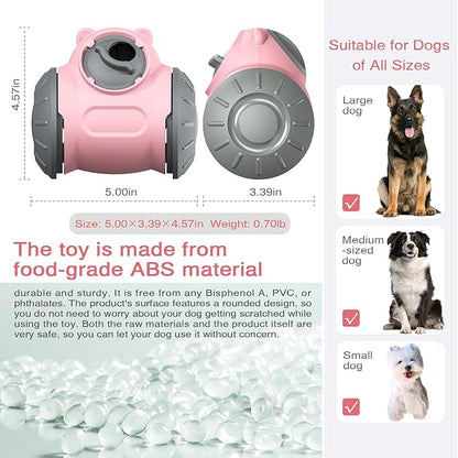 Rolling Dog Slow Feeder Toy - Dog Puzzles for Smart Dogs, Treat Dispensing Puzzle Toy for Small, Medium & Large Dogs – Engaging Food Dispenser for IQ Training & Boredom Relief