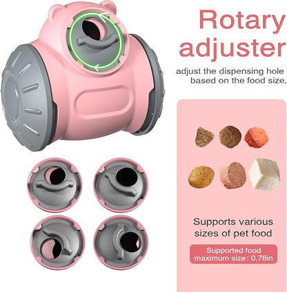 Rolling Dog Slow Feeder Toy - Dog Puzzles for Smart Dogs, Treat Dispensing Puzzle Toy for Small, Medium & Large Dogs – Engaging Food Dispenser for IQ Training & Boredom Relief