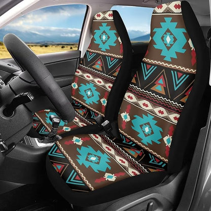 Ethnic Aztec Tribal Car Seat Covers for Front Seats SUV Truck Van Sedans Bucket Seat Covers for Women Men, Washable and Breathable Car Accessories Seat Protector