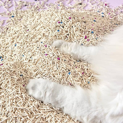Michu Mixed Tofu Cat Litter, Heavy Duty Flushable Kitty Litter, 5.5Lb/88Oz Original 8 Pack
