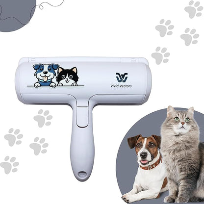 Pet Hair Remover - Portable, Reusable Roller - Cat & Dog Hair Remover for Sofa, Bedding, Carpets, Car Seat and Other Furniture
