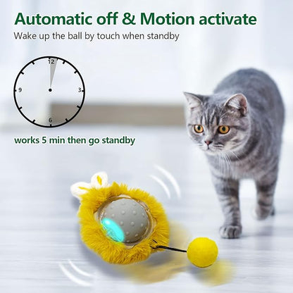 Interactive Cat Toys Ball Super Drive Electric Cat Toy Automatic Rolling Robotic Car Motion Activate