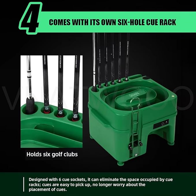 Electric Golf Ball Launcher, Auto-Dispensing 35 Balls Adjustable Height with 5000mAh Battery for Indoor Driving Range