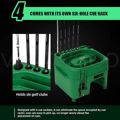 Electric Golf Ball Launcher, Auto-Dispensing 35 Balls Adjustable Height with 5000mAh Battery for Indoor Driving Range