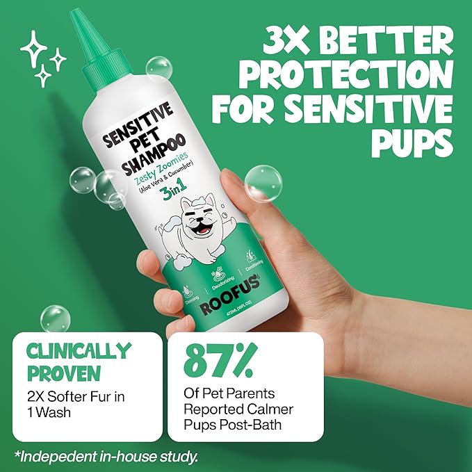 Dog Shampoo & Conditioner for Smelly Dogs - Zesty Zoomies Dog Shampoo for Itchy Skin Relief - Hypoallergenic Pet Shampoo for Conditioner, Moisturizing & Itching.