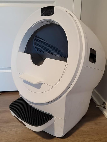 Pee Guard Max Shield for Litter-Robot 5 : Anti-Flicking, One-Piece Design (White w/Leveler)