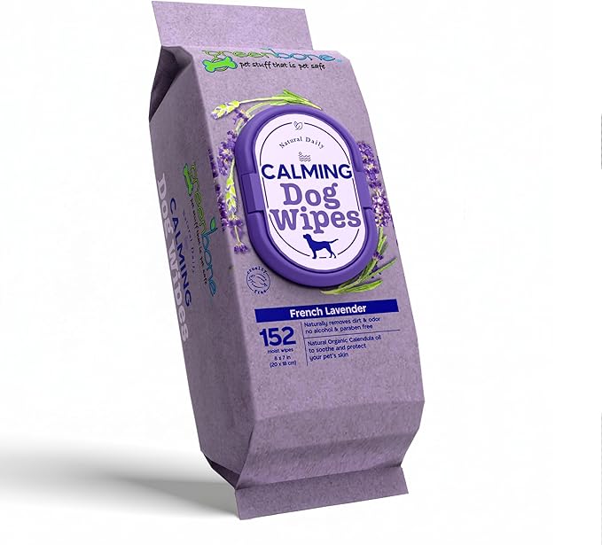 Greenbone Calming Dog Wipes - Lavender Scented - 150 Wipes