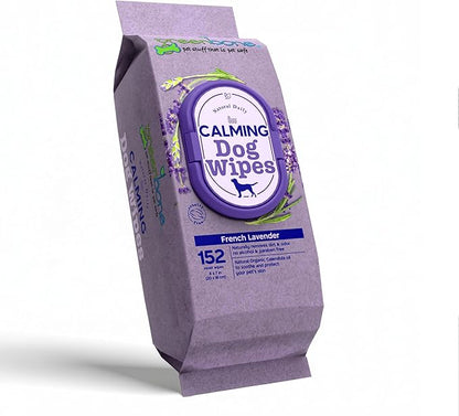Greenbone Calming Dog Wipes - Lavender Scented - 150 Wipes