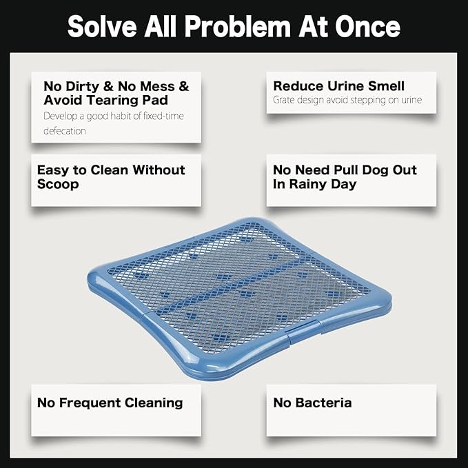 petphabet Training Pad Holder Floor Protection Dog Pad Holder Mesh Training Tray (L-24"x24")…