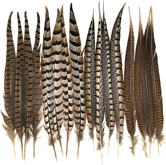 Pheasant Tail Feather Mix (16-18" per 16 Feathers)